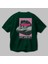 Just One Left Arka Baskılı Zümrüt Yeşili Oversize T-Shirt Unisex Erkek Kadın Bisiklet Yaka 3