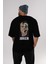 Joker (8) Arka Baskılı Siyah Oversize T-Shirt Bisiklet Yaka Pamuk Erkek Kadın 5