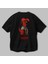 Hellboy (1) Arka Baskılı Siyah Oversize T-Shirt Bisiklet Yaka Pamuk Erkek Kadın 3