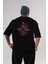 Deadpool (5) Arka Baskılı Siyah Oversize T-Shirt Bisiklet Yaka Pamuk Erkek Kadın 1