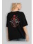 Deadpool (5) Arka Baskılı Siyah Oversize T-Shirt Bisiklet Yaka Pamuk Erkek Kadın 4