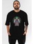 Joker Gym Ön Baskılı Siyah Oversize T-Shirt Bisiklet Yaka Erkek Kadın 1