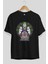 Joker Gym Ön Baskılı Siyah Oversize T-Shirt Bisiklet Yaka Erkek Kadın 2