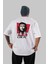 Che Fc Arka Baskılı Beyaz Oversize T-Shirt Bisiklet Yaka Pamuk Erkek Kadın 1
