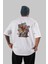 Iron Man (6) Arka Baskılı Beyaz Oversize T-Shirt Bisiklet Yaka Pamuk Erkek Kadın 1