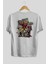 Iron Man (6) Arka Baskılı Beyaz Oversize T-Shirt Bisiklet Yaka Pamuk Erkek Kadın 2