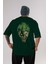 Joker (3) Arka Baskılı Zümrüt Yeşili Oversize T-Shirt Bisiklet Yaka Erkek Kadın 1