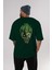 Joker (3) Arka Baskılı Zümrüt Yeşili Oversize T-Shirt Bisiklet Yaka Erkek Kadın 5