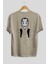 La Casa De Papel (7) Arka Baskılı Bej Oversize T-Shirt Bisiklet Yaka Pamuk Erkek Kadın 2
