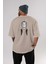 La Casa De Papel (7) Arka Baskılı Bej Oversize T-Shirt Bisiklet Yaka Pamuk Erkek Kadın 4
