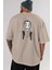 La Casa De Papel (7) Arka Baskılı Bej Oversize T-Shirt Bisiklet Yaka Pamuk Erkek Kadın 5