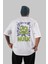Hulk (2) Arka Baskılı Beyaz Oversize T-Shirt Bisiklet Yaka Pamuk Erkek Kadın 1