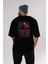 Spiderman (27) Arka Baskılı Siyah Oversize T-Shirt Bisiklet Yaka Pamuk Erkek Kadın 5