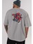 Deadpool (21) Arka Baskılı Gri Oversize T-Shirt Bisiklet Yaka Pamuk Erkek Kadın 5