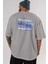 Really Great Yazılı Arka Baskılı Gri Oversize T-Shirt Unisex Erkek Kadın Bisiklet Yaka 5