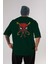 Spiderman (17) Arka Baskılı Zümrüt Yeşili Oversize T-Shirt Bisiklet Yaka Erkek Kadın 1