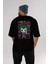 Joker (4) Arka Baskılı Siyah Oversize T-Shirt Bisiklet Yaka Pamuk Erkek Kadın 5