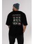 Squid Game (3) Arka Baskılı Siyah Oversize T-Shirt Bisiklet Yaka Pamuk Erkek Kadın 5