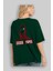 La Casa De Papel (1) Arka Baskılı Zümrüt Yeşili Oversize T-Shirt Bisiklet Yaka Erkek Kadın 4