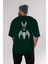Spiderman (26) Arka Baskılı Zümrüt Yeşili Oversize T-Shirt Bisiklet Yaka Erkek Kadın 5