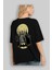 Batman 6 Arka Baskılı Siyah Oversize T-Shirt Bisiklet Yaka Pamuk Erkek Kadın 4