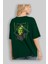 Silence Is Gold Arka Baskılı Zümrüt Yeşili Oversize T-Shirt Erkek Kadın Bisiklet Yaka 4