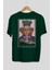 Mad Hatter Elon Musk Arka Baskılı Zümrüt Yeşili Oversize T-Shirt Unisex Erkek Kadın Bisiklet Yaka 2