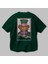 Mad Hatter Elon Musk Arka Baskılı Zümrüt Yeşili Oversize T-Shirt Unisex Erkek Kadın Bisiklet Yaka 3