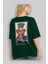 Mad Hatter Elon Musk Arka Baskılı Zümrüt Yeşili Oversize T-Shirt Unisex Erkek Kadın Bisiklet Yaka 4