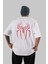 Spiderman (1) Arka Baskılı Beyaz Oversize T-Shirt Bisiklet Yaka Pamuk Erkek Kadın 1
