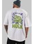 Hulk (2) Arka Baskılı Beyaz Oversize T-Shirt Bisiklet Yaka Pamuk Erkek Kadın 5