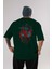 Spiderman (14) Arka Baskılı Zümrüt Yeşili Oversize T-Shirt Bisiklet Yaka Erkek Kadın 1