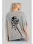 No Pain No Gain Arka Baskılı Gri Oversize T-Shirt Unisex Erkek Kadın Bisiklet Yaka 2