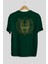 Iron Man 1 Arka Baskılı Zümrüt Yeşili Oversize T-Shirt Bisiklet Yaka Erkek Kadın 2