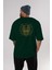 Iron Man 1 Arka Baskılı Zümrüt Yeşili Oversize T-Shirt Bisiklet Yaka Erkek Kadın 5