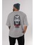 La Casa De Papel (12) Arka Baskılı Gri Oversize T-Shirt Bisiklet Yaka Pamuk Erkek Kadın 4