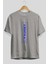 Fauget Cilexi Ön Baskılı Gri Oversize T-Shirt Unisex Erkek Kadın Bisiklet Yaka 2