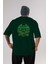 Hulk (7) Arka Baskılı Zümrüt Yeşili Oversize T-Shirt Bisiklet Yaka Erkek Kadın 1