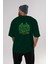 Hulk (7) Arka Baskılı Zümrüt Yeşili Oversize T-Shirt Bisiklet Yaka Erkek Kadın 5