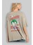 Joker (4) Arka Baskılı Bej Oversize T-Shirt Bisiklet Yaka Pamuk Erkek Kadın 3