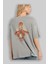 Flash Avengers Arka Baskılı Gri Oversize T-Shirt Bisiklet Yaka Pamuk Erkek Kadın 3