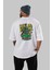 Hulk (5) Arka Baskılı Beyaz Oversize T-Shirt Bisiklet Yaka Pamuk Erkek Kadın 4