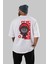 Squid Game (4) Arka Baskılı Beyaz Oversize T-Shirt Bisiklet Yaka Pamuk Erkek Kadın 4