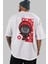 Squid Game (4) Arka Baskılı Beyaz Oversize T-Shirt Bisiklet Yaka Pamuk Erkek Kadın 5