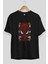 Spiderman (12) Ön Baskılı Siyah Oversize T-Shirt Bisiklet Yaka Erkek Kadın 2
