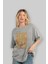 Portgas D. Ace Anime Ön Baskılı Gri Oversize T-Shirt %100 Pamuk Erkek Kadın 4