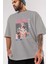 Sukuna Ryoumen 1 Anime Ön Baskılı Gri Oversize T-Shirt %100 Pamuk Erkek Kadın 3