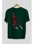Slamdunk Arka Baskılı Zümrüt Yeşili Oversize T-Shirt Erkek Kadın Bisiklet Yaka 2