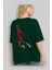 Slamdunk Arka Baskılı Zümrüt Yeşili Oversize T-Shirt Erkek Kadın Bisiklet Yaka 4