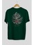 Marilyn Manson Arka Baskılı Zümrüt Yeşili Oversize T-Shirt Unisex Erkek Kadın Bisiklet Yaka 2